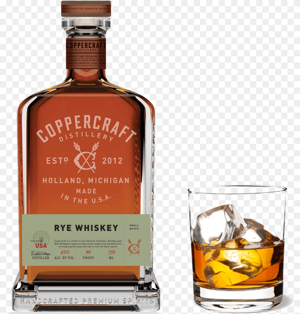 Coppercraft Straight Bourbon, Alcohol, Beverage, Liquor, Whisky Free Transparent Png