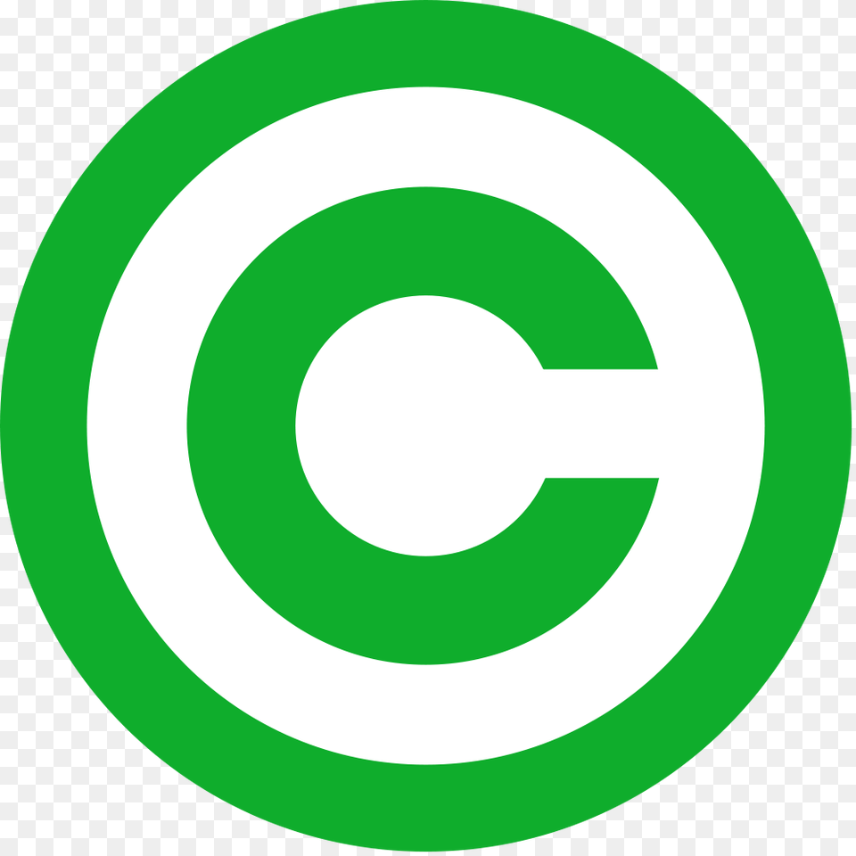 Copyright, Green, Disk Png Image