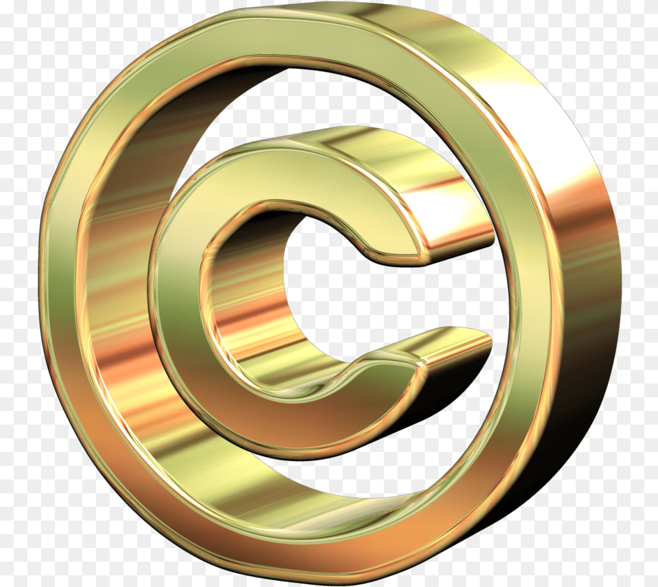 Copyright Copyright Logo Gold, Spiral, Symbol, Disk, Coil Free Transparent Png