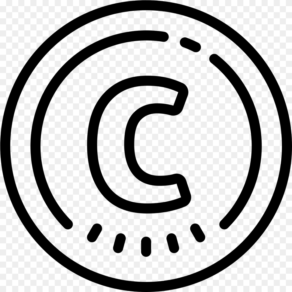 Copyright Icon 2 Number Icon, Gray Png