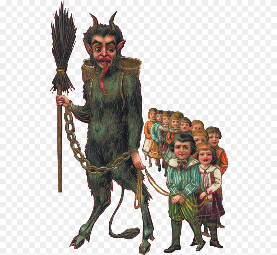 Copyright Image Of Krampus Leading A Group, Person, Adult, Female, Woman Free Png Download