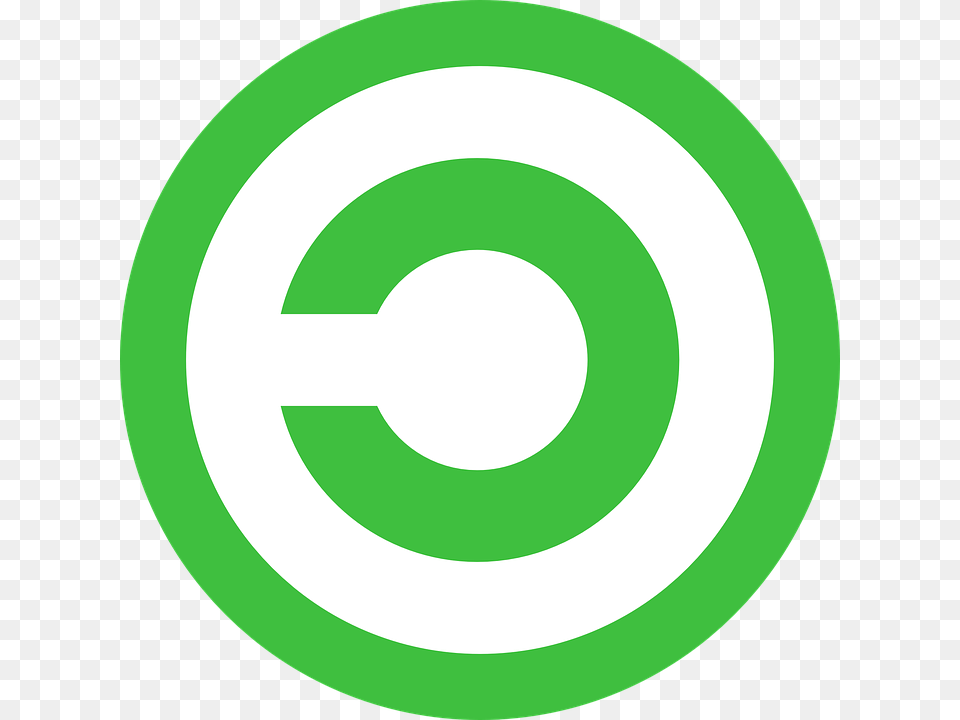 Copyright Inverse Copyrighted Circle Green Icon Info Icon Green, Disk Free Png Download