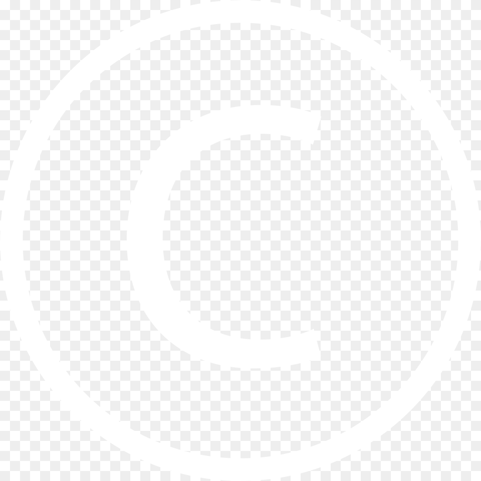 Copyright Logo White, Symbol, Text, Number, Disk Free Png