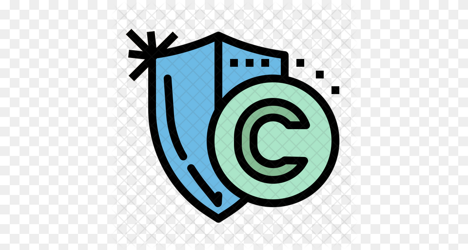 Copyright Shield Icon Spiral, Cross, Symbol Png Image