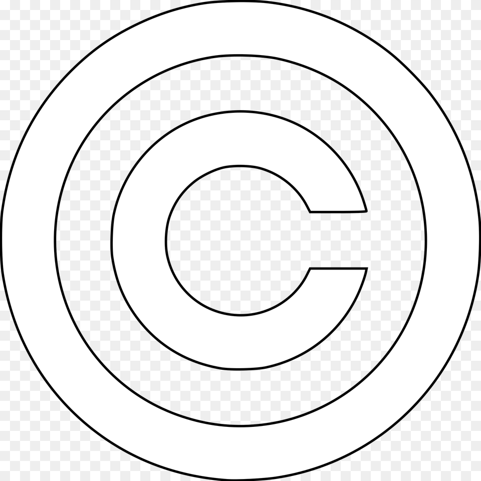 Copyright Symbol White For Copyright Symbol White, Disk, Spiral Free Transparent Png