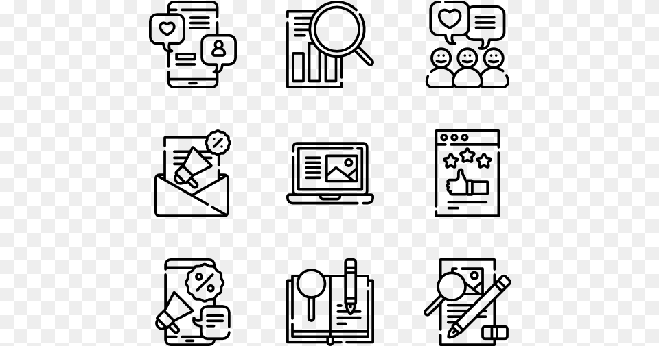 Copywriting Design Icons, Gray Free Png Download