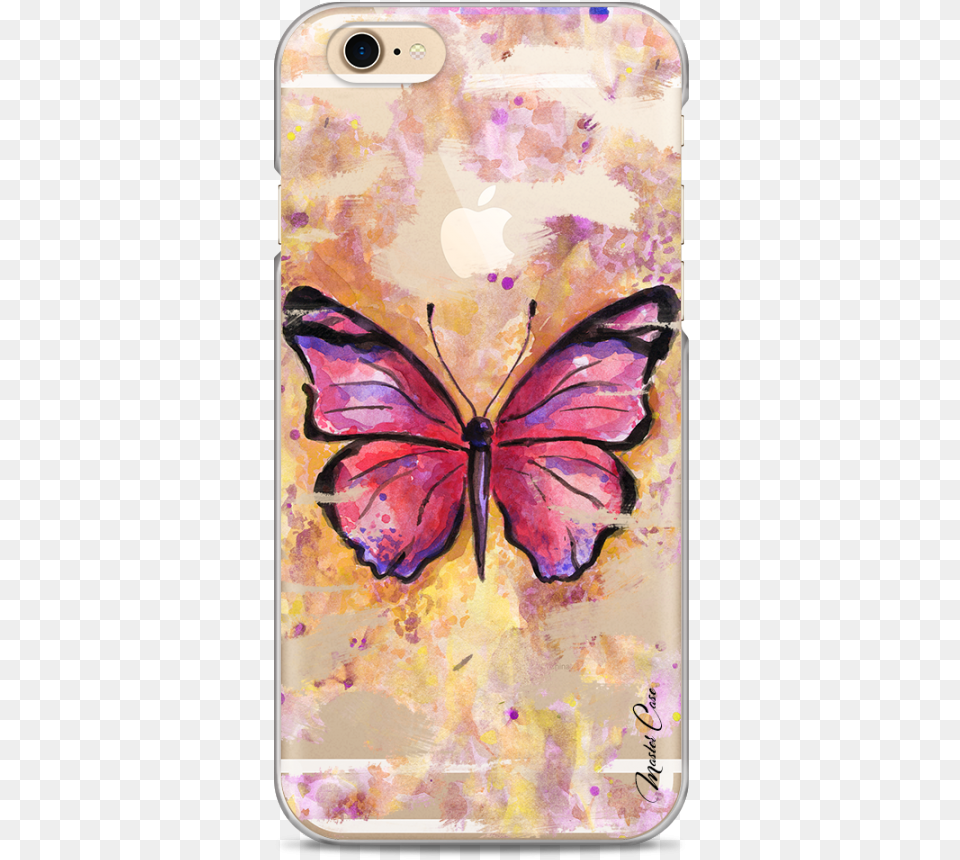 Coque Iphone 66s Pink Watercolor Butterfly Iphone, Phone, Electronics, Mobile Phone, Art Png