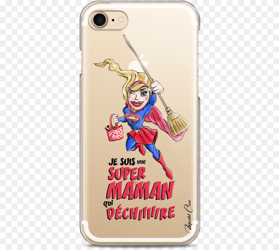 Coque Iphone 78 Super Maman Qui Dchire Watercolor Iphone, Woman, Adult, Person, Female Free Transparent Png