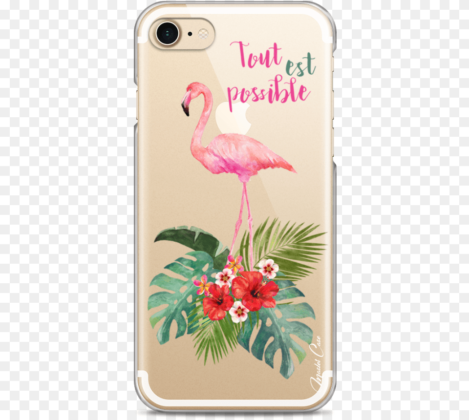 Coque Iphone 78 Tropical Watercolor Flamingo Coque Iphone 7 Motif Tropical, Animal, Bird, Art, Electronics Free Png Download