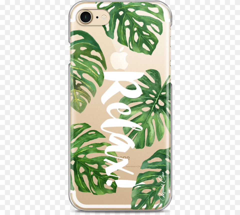 Coque Iphone 7plus8plus Tropical Watercolor Design Iphone, Leaf, Plant, Electronics, Mobile Phone Free Transparent Png