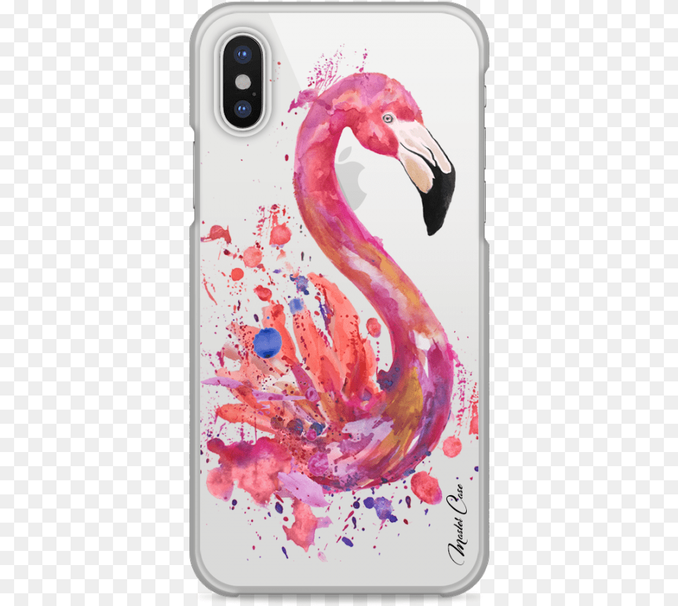 Coque Iphone X Watercolor Summer Flamingo Smartphone, Art, Electronics, Mobile Phone, Painting Png Image