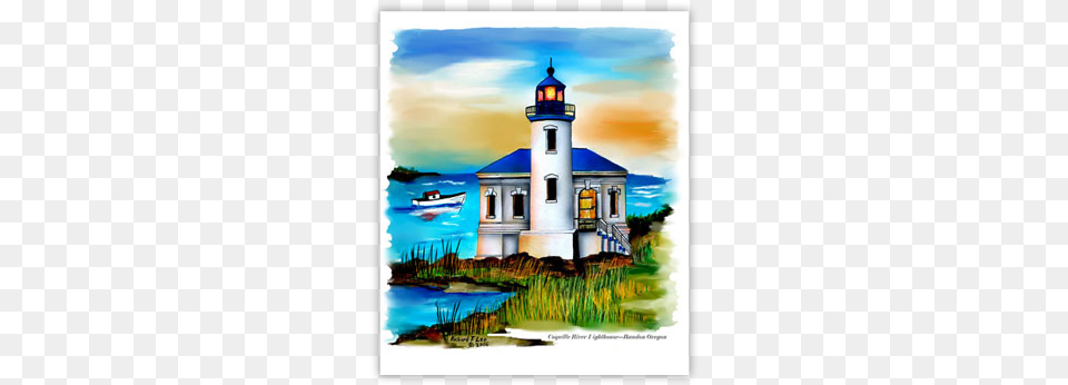 Coquille River Lighthouse, Architecture, Beacon, Building, Tower Free Transparent Png