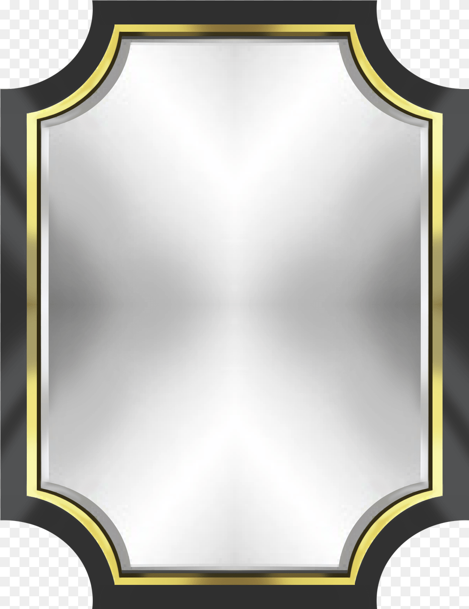 Cora Mirror In Black Amp Gold Mirror, Armor, Shield Free Png