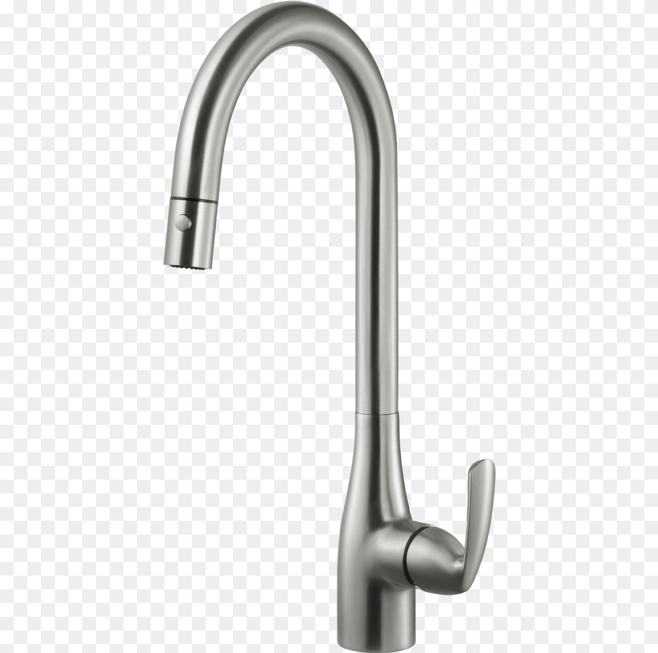Cora Pull Down Kitchen Faucet With Ceradox Technology Brushed Stainless Steel Faucet, Sink, Sink Faucet, Tap, Bathroom Free Transparent Png