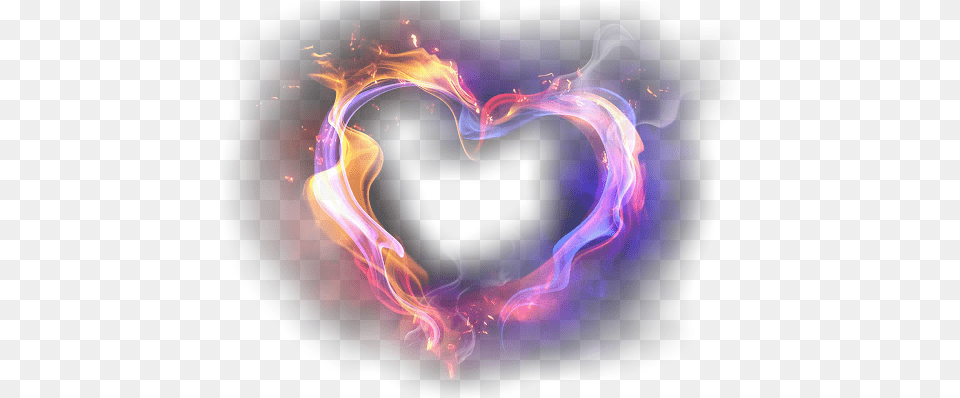 Coracao Heart Fogo Fire Abstrato Abstract Amor Love Mynamepix Com In Hearts, Pattern, Accessories, Purple, Fractal Free Png Download
