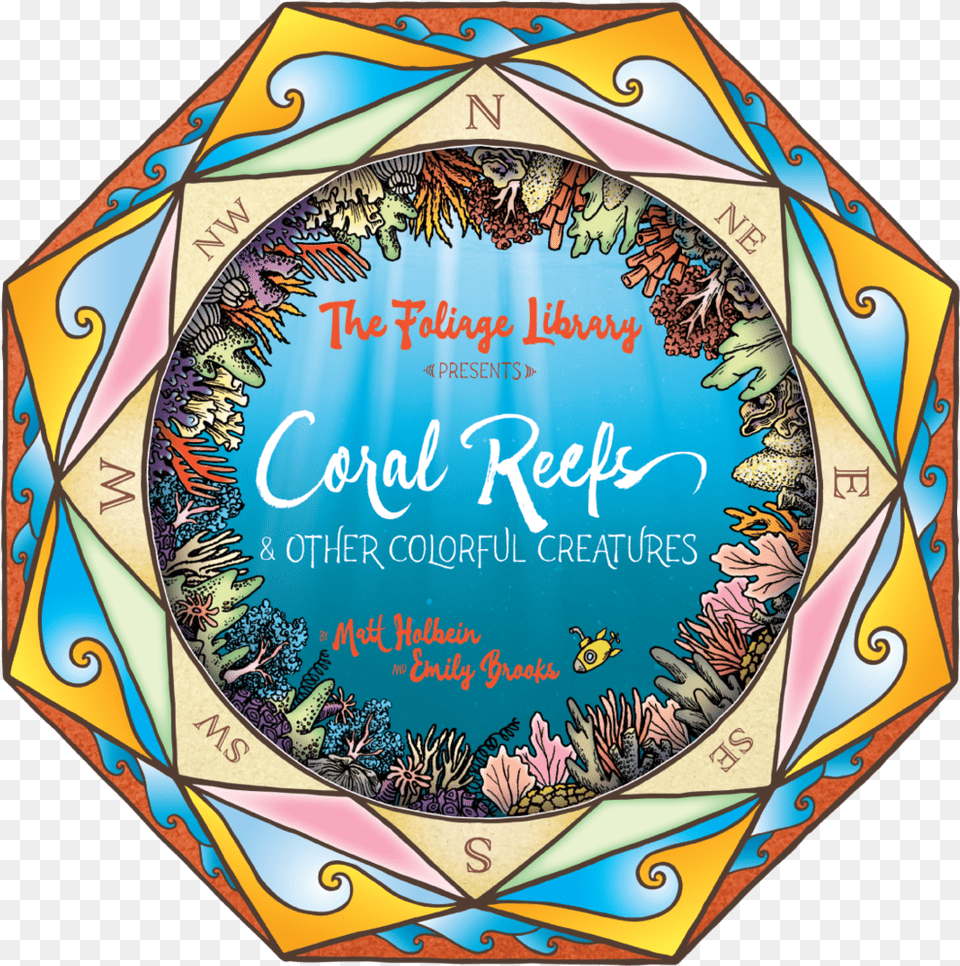 Coral Cover Circle, Publication, Book, Pattern, Art Free Png