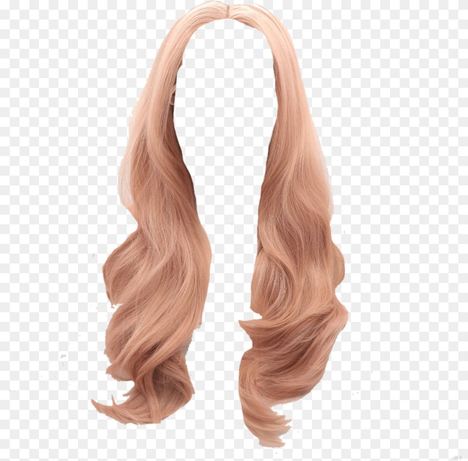 Coral Hair Wig Long Hair Pretty Hair Pink Wig, Person, Adult, Female, Woman Free Png Download