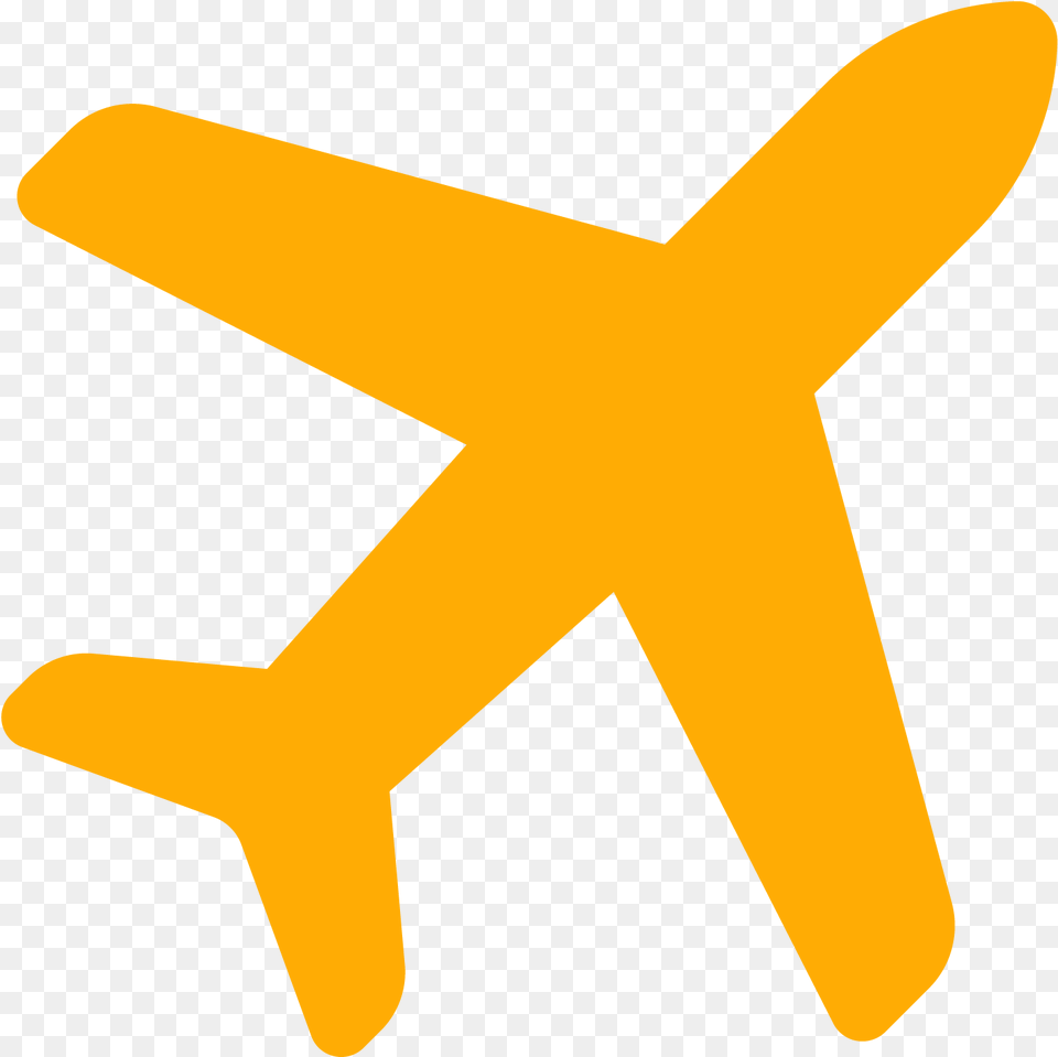 Coral Hotels U2013 Flights Orange Plane Icon, Star Symbol, Symbol, Appliance, Ceiling Fan Free Png Download