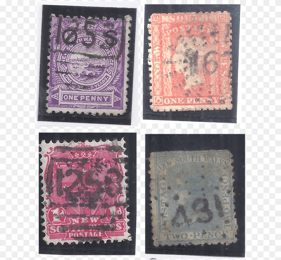 Coral Prints On Linen, Postage Stamp Free Png