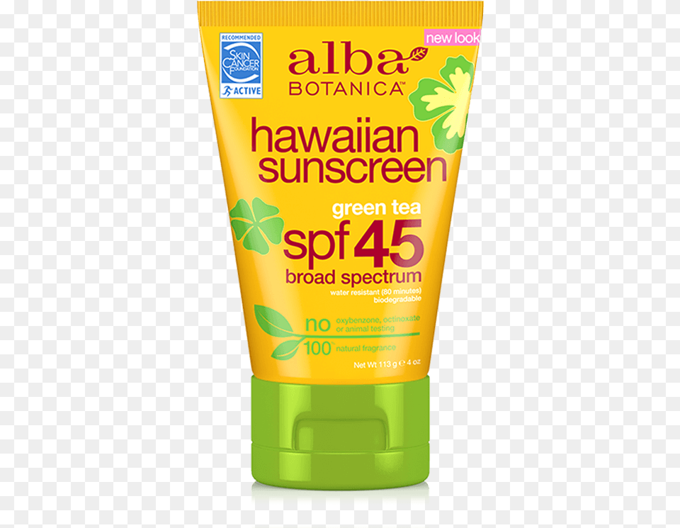 Coral Reef Safe Alba Botanica Spf 45 Sunscreen, Bottle, Cosmetics, Lotion, Can Free Png Download