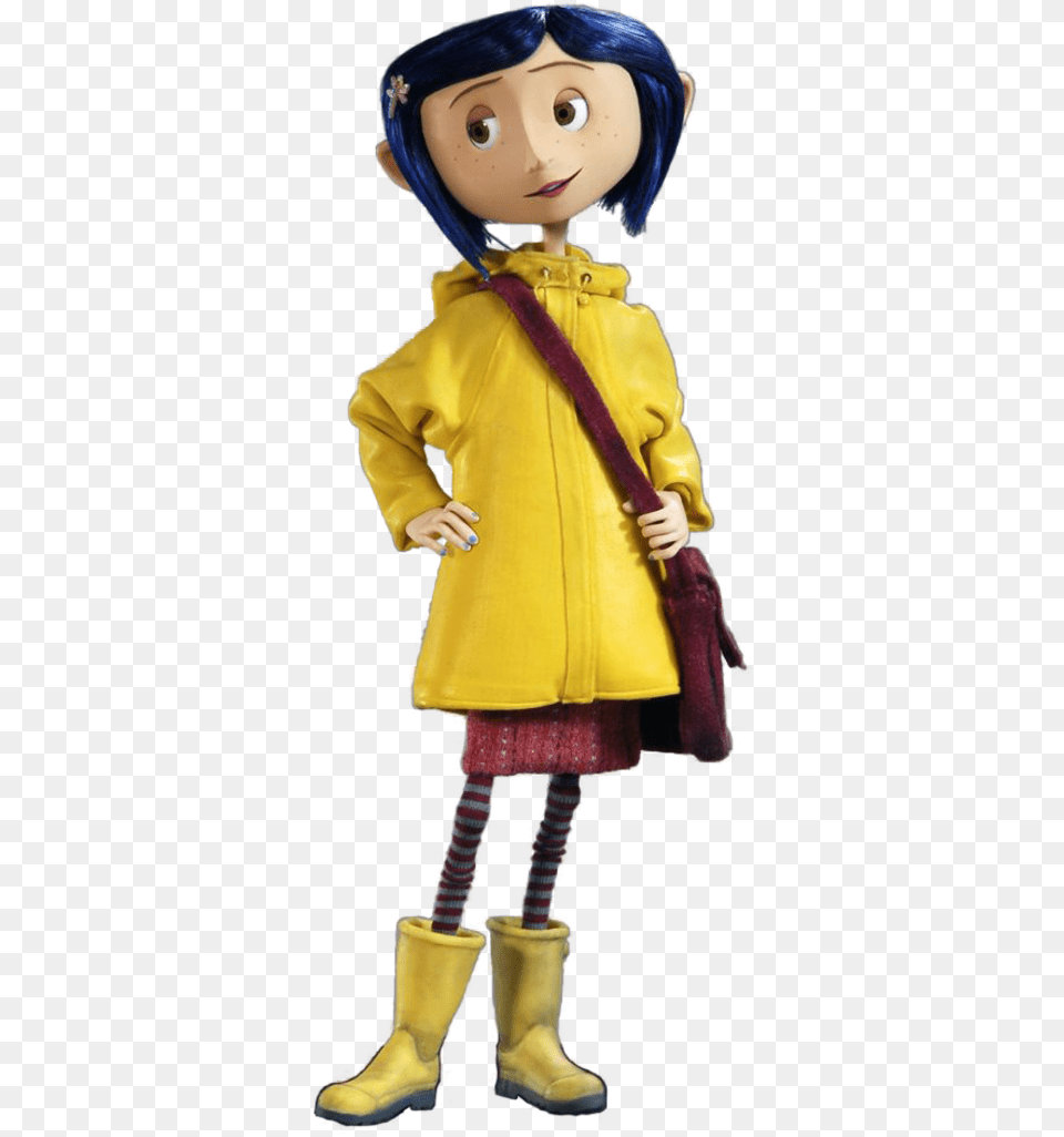 Coraline Jones Costume, Clothing, Coat, Doll, Toy Free Png