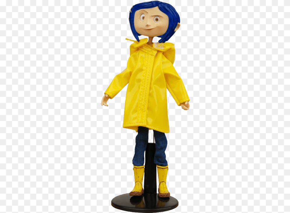Coraline Raincoat Doll, Clothing, Coat, Person Free Png