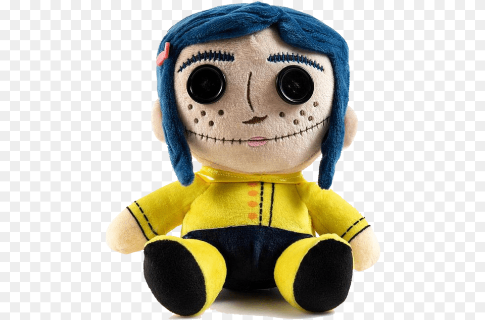 Coraline With Button Eyes Phunny Plush By Kidrobot Coraline Peluche, Toy, Face, Head, Person Free Png