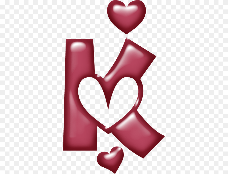 Corazon Con La Letra K, Maroon Png Image