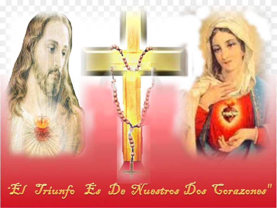 Corazon De Jesus Y Maria, Symbol, Cross, Woman, Wedding Free Transparent Png
