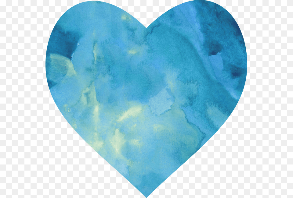 Corazon Watercolor Heart Blue Watercolor Heart, Texture, Turquoise, Art, Painting Free Png Download