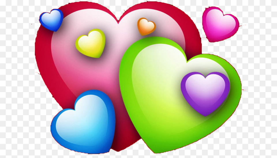 Corazones Colorful Hearts, Heart Free Transparent Png