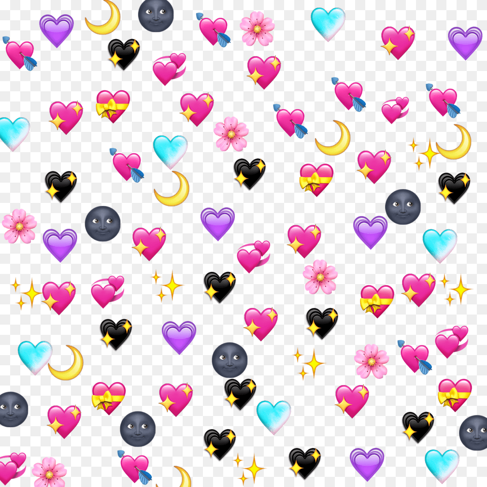Corazones Corazon Emoji Emojis Flor Flores Luna Emojis Corazones Tumblr, Heart Free Png Download