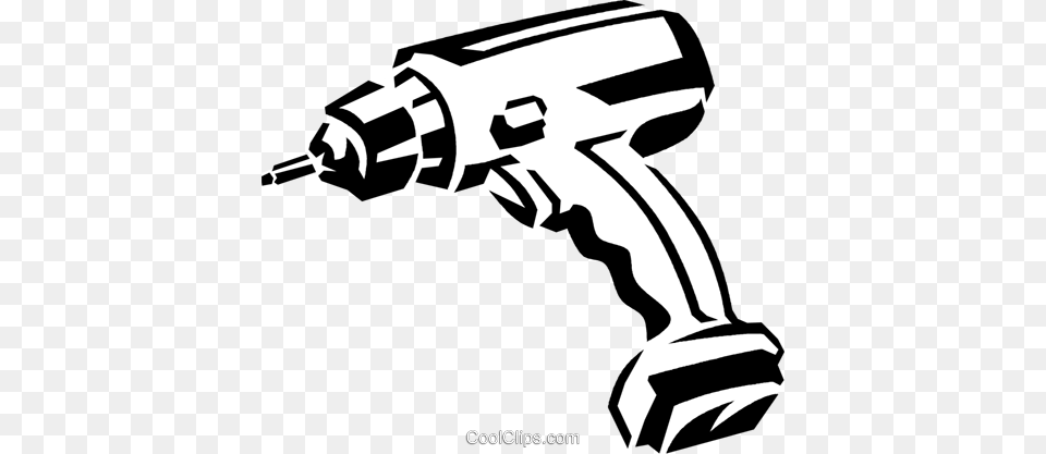 Cordless Drill Royalty Vector Clip Art Illustration, Device, Power Drill, Tool Free Transparent Png