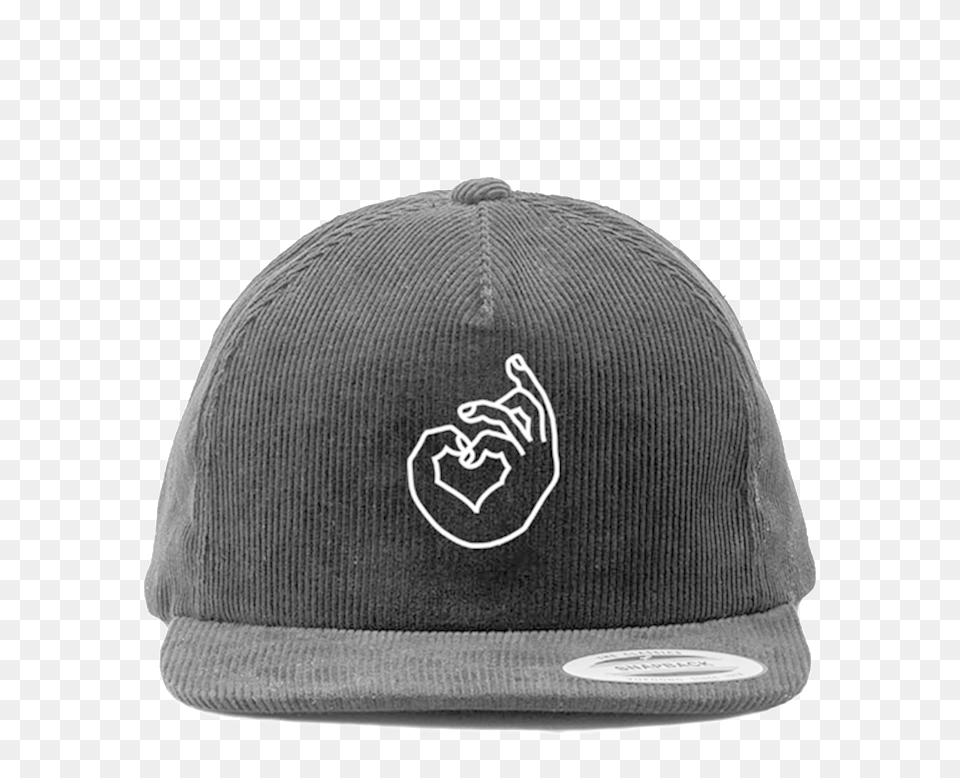 Corduroy Heart Hand Snapback, Baseball Cap, Cap, Clothing, Hat Free Png Download