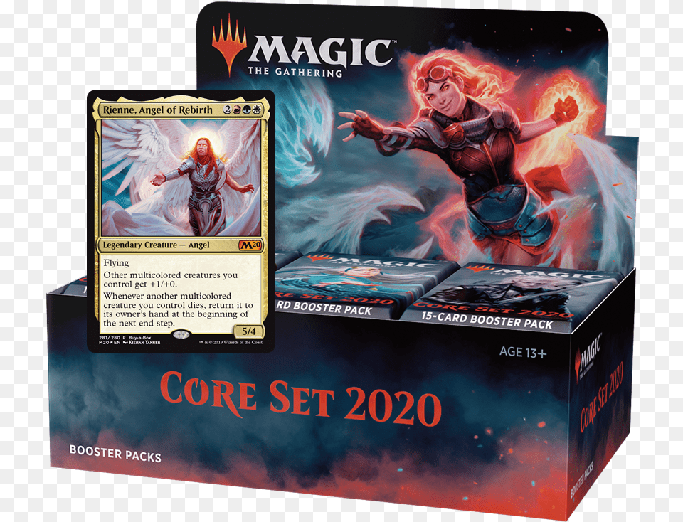 Core Set 2020 Booster Box Mtg Core Set 2020, Adult, Book, Female, Person Free Png Download