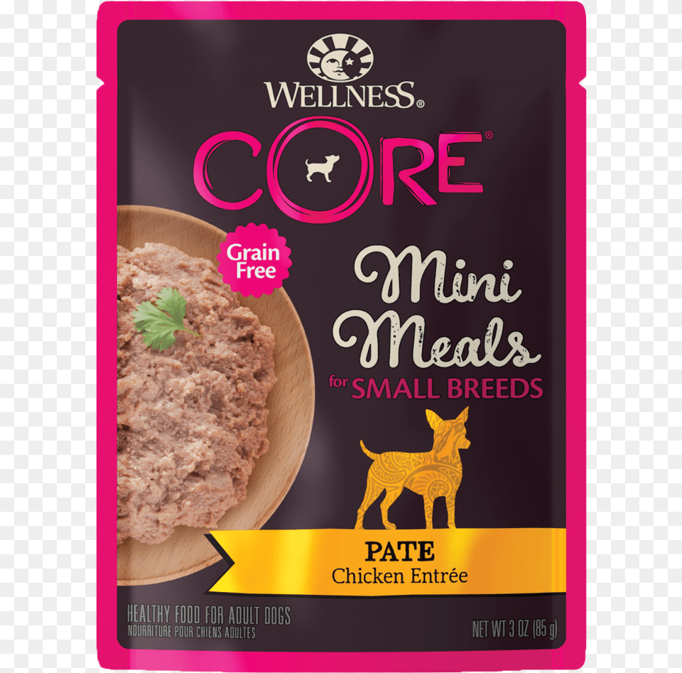 Core Small Breed Mini Meals Wellness Core Natural Grain Dry Dog Food Original, Advertisement, Ice Cream, Dessert, Cream Png Image