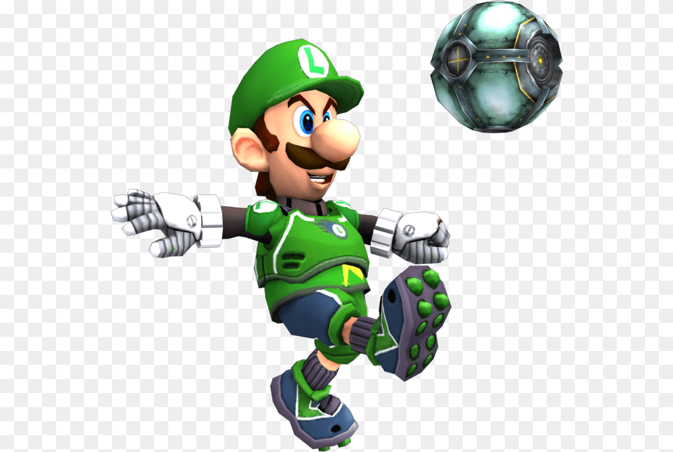 Corec Division Mario Strikers Charged Luigi, Baby, Person, Face, Head Free Png
