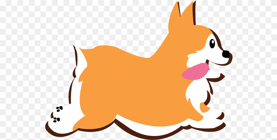 Corgi Running Dog Cartoon, Baby, Person, Animal Free Png