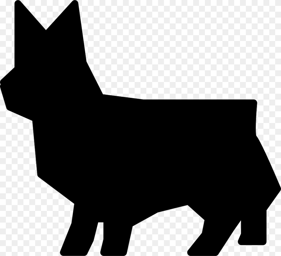 Corgi Silhouette Silhueta Geomtrica, Animal, Cat, Mammal, Pet Free Transparent Png