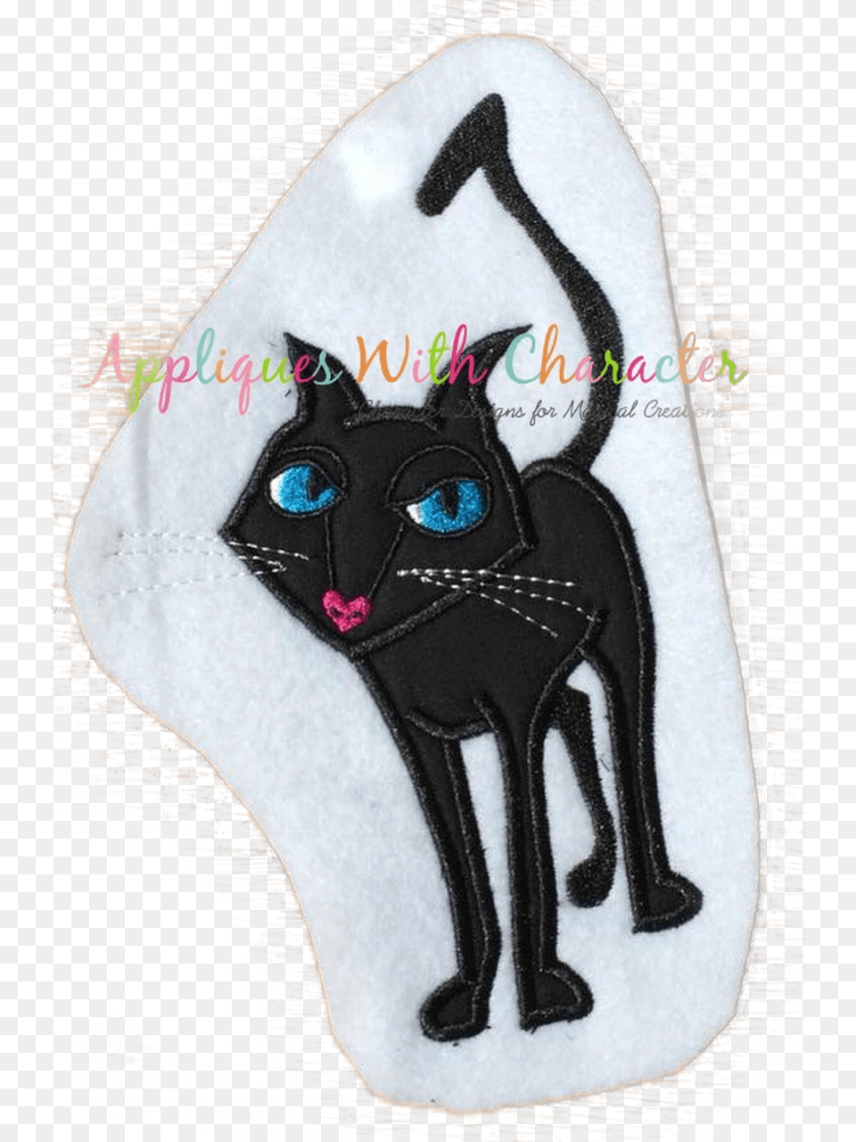Cori Black Cat Applique Design Black Cat, Pattern, Home Decor, Animal, Mammal Png