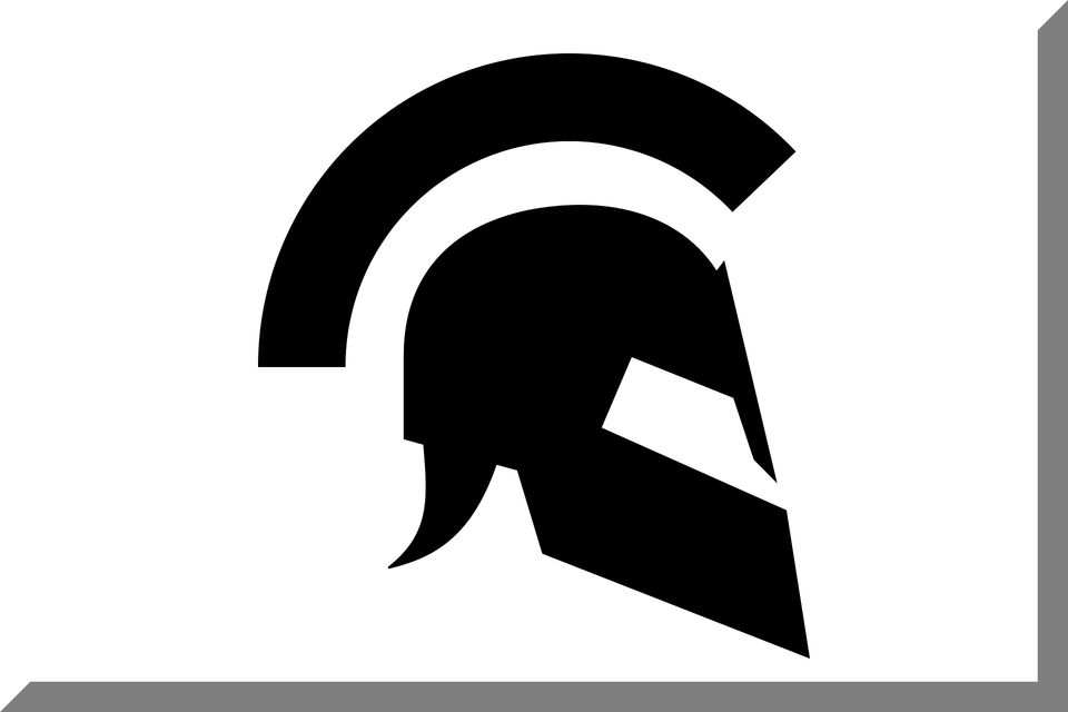 Corinthian Helmet Side Black White Clipart, Stencil, Logo Png Image