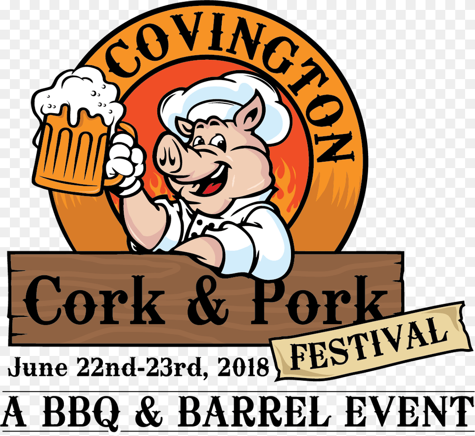 Cork And Pork Logo Pork Logo, Advertisement, Baby, Person, Poster Png Image