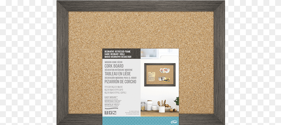 Cork Board Pin Cork Board Decorative Distressed Wood Frame, Advertisement, Indoors, Interior Design, Poster Free Png Download