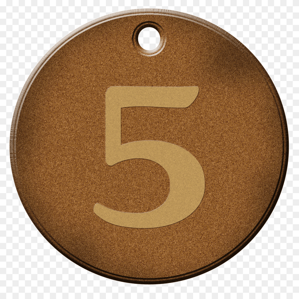 Cork Circle Number 5 Ge, Symbol, Text, Disk Png