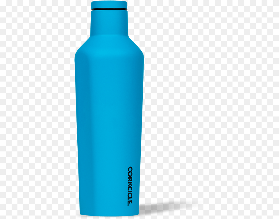 Corkcicle Neon Blue Canteen, Bottle, Water Bottle Png Image