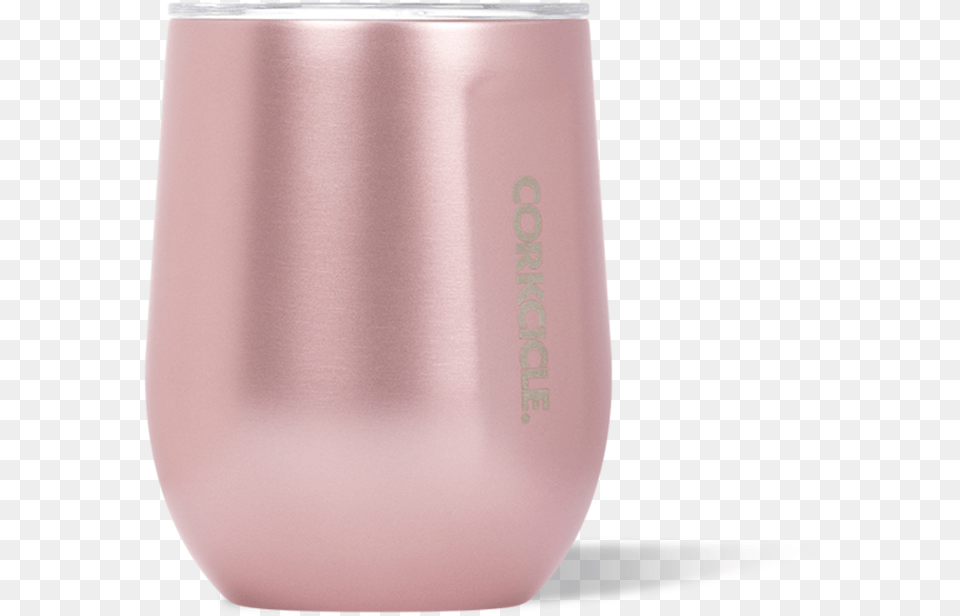 Corkcicle Stemless Wine 12 Ounce Tumbler Metallic Rose Stemless Corkcicle, Bottle, Cosmetics, Lotion Png Image