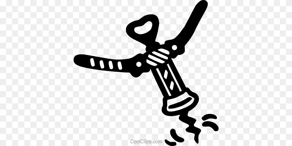 Corkscrew Royalty Vector Clip Art Illustration, Sword, Weapon, Bow Free Png