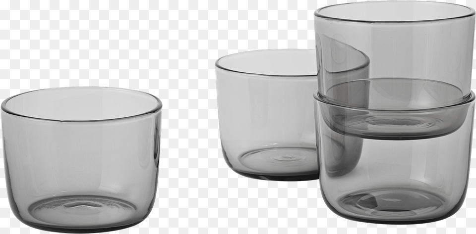 Corky Drinking Glasses Low Grey Muuto Corky Glasses, Glass, Jar, Cylinder, Cup Free Png Download