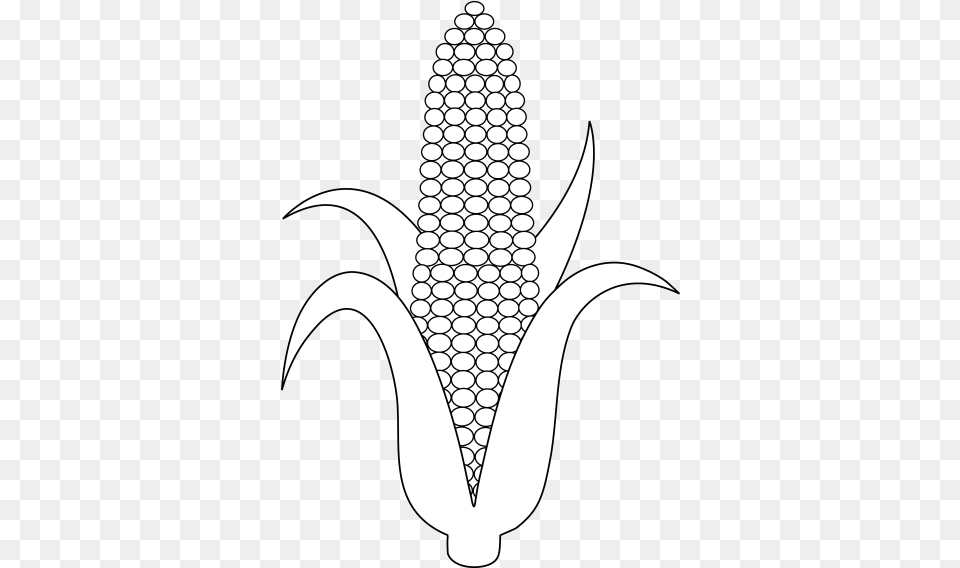 Corn And Vectors For Download Clip Art Black And White, Food, Grain, Plant, Produce Png Image