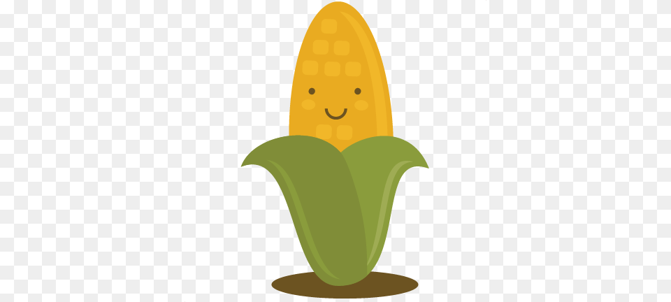 Corn Cartoon, Food, Grain, Plant, Produce Png Image